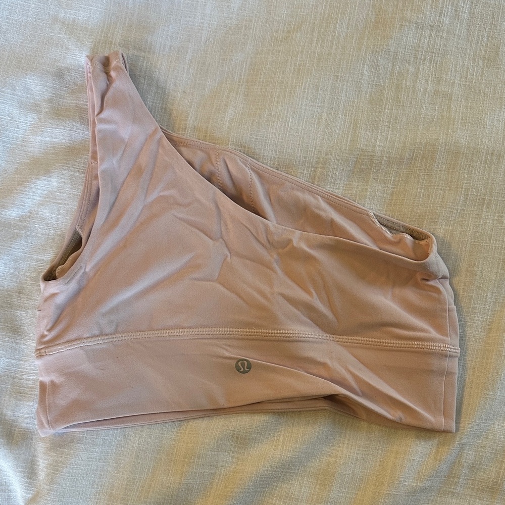 Lululemon Asymmetrical Sports Bra in Blush Pink